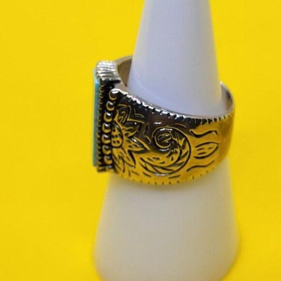 Barse, Turquoise and Sterling Silver, Size 8, Ring - Picture 2 of 5